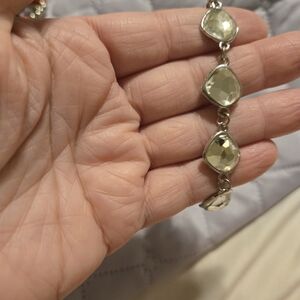 Elegant Silver and Crystal Bracelet